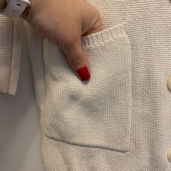 RODEBJER navy and white button up cardigan sweater - Picture 4 of 10